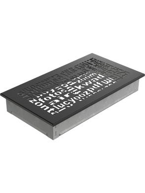 Вентиляційна решітка Kratki 17x30 см ABC чорна