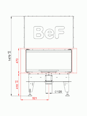 Каминная топка BeF ROYAL V 8 C