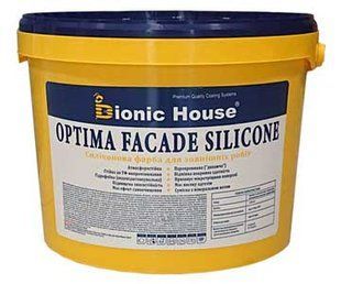 Optima Facade Silicone - паропроницаемая, грязеотталкивающая фасадная краска, 7 кг