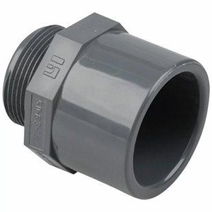 Подвійний адаптер ПВХ Hidroten 1002754, муфта/втулка, НР, d50-63 мм, 2"
