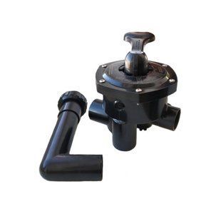Кран шестиходовий Emaux MPV03 (1,5") бічний (88280811B) чорний
