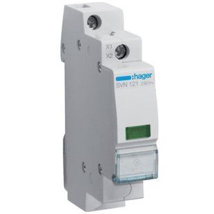 Индикатор Hager SVN125 LED 230 В, зеленый, 1 модуль