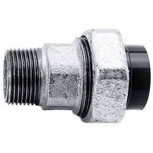 Муфта разборная переходная Praher ПВХ/сталь с наружной резьбой, d63x2"