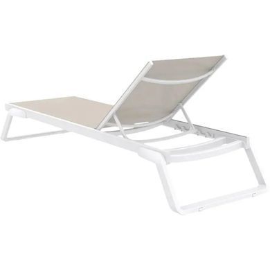 Шезлонг Aquajoy Tropic, белый с серо-коричневым