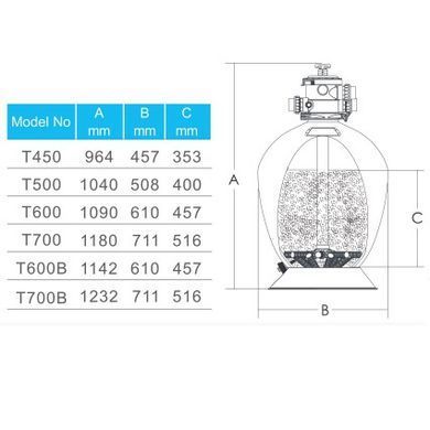 Фильтр Emaux T500 Volumetric (10 м3/ч, D508)