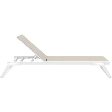 Шезлонг Aquajoy Tropic, белый с серо-коричневым