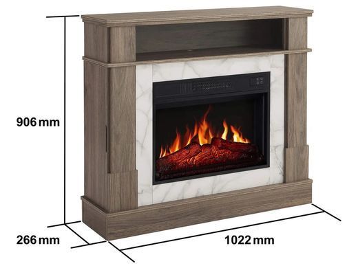 Каминокомплект ArtiFlame For Living AF23S дуб серый с обогревом и звуком горения огня