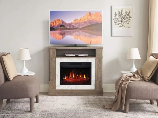 Каминокомплект ArtiFlame For Living AF23S дуб серый с обогревом и звуком горения огня