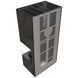 Камін Kratki FLOKI BOX правий 8 kW &Oslash; 160 в обудові з керамограніту NATURALI NERO GRECO