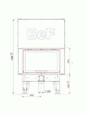 Каминная топка BeF FEEL V 8