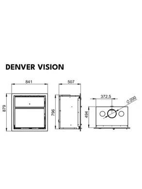 Стальная печь Bronpi DENVER VISION (с духовкой)