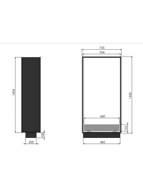 Биокамин Infire 2 SIDE 1400 SLIM/vert