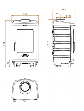 Чавунна піч Dovre BRUT 200