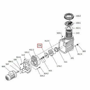 Крыльчатка насоса Speck BADU ТОР ||/12 (292.1123.029)