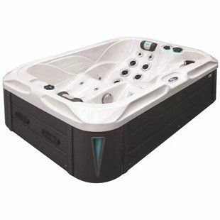 Гидромассажный бассейн Passion Spas Indulgence (214х143х63 см), Серебристо-белый