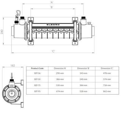 Теплообменник Elecro SST 36 кВт Titan