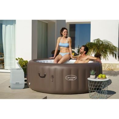 Надувний джакузі Bestway 6001S LAY-Z-SPA&reg; Dominica HydroJet&trade; з програмним керуванням, на 6 осіб &Oslash; 196 x 71 см, міський коричневий| , Bestway