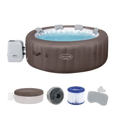 Надувний джакузі Bestway 6001S LAY-Z-SPA&reg; Dominica HydroJet&trade; з програмним керуванням, на 6 осіб &Oslash; 196 x 71 см, міський коричневий| , Bestway