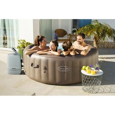 Надувний джакузі Bestway 6001S LAY-Z-SPA&reg; Dominica HydroJet&trade; з програмним керуванням, на 6 осіб &Oslash; 196 x 71 см, міський коричневий| , Bestway