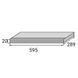 Бортовая прямая плитка Aquaviva Granito Light Gray, 595x289x20 мм